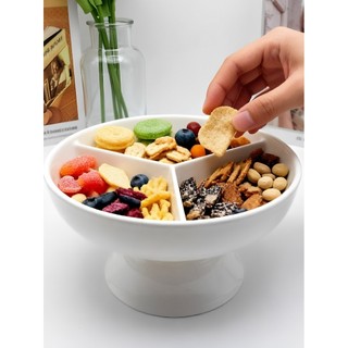 Prato de frutas com grade de cerâmica para uso doméstico, sala de estar, chá, frutas secas, lanche, prato de chá da tard