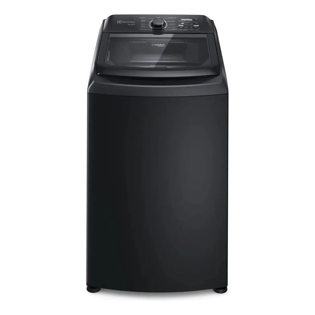 Máquina de Lavar Electrolux 14.5kg Preta Efficient Cesto Inox Jet&Clean e Filtro Fiapos LEP15