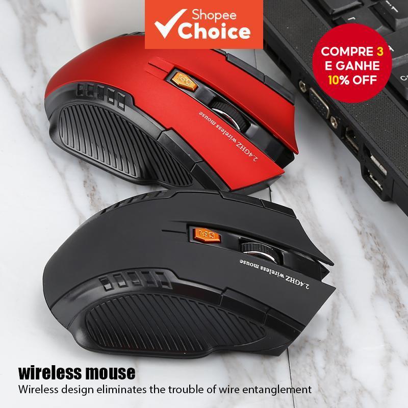 Mouse Mecânico Sem Fio Para Jogos 2.4G 3 ​ DPI Com Receptor USB Laptop PC Desktop Doméstico De Escritório