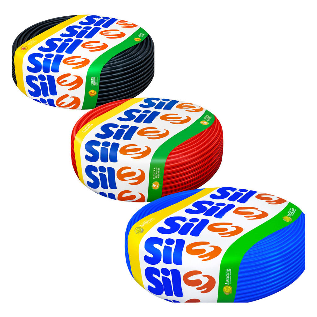 Kit 3 Cabos Flexível Sil 2,5mm  100 Mts Várias Cores em Oferta na Shopee