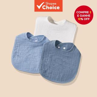 Conjunto De 3 Babadores Drool Bib: Design Minimalista Azul E Branco, Perfeito Para Casa, Passeios E Todas As estações em Oferta na Shopee