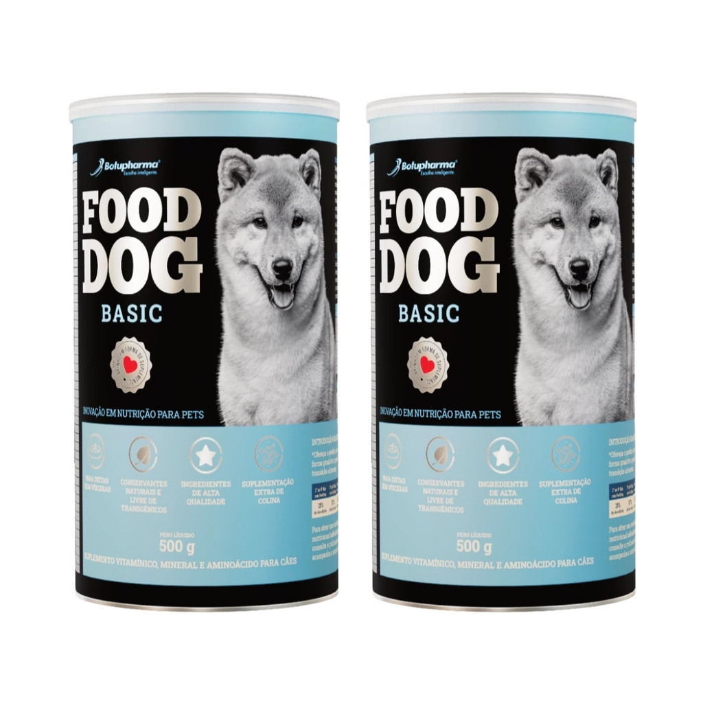 Food Dog Basic 500g - Botupharma - 2 Unidades