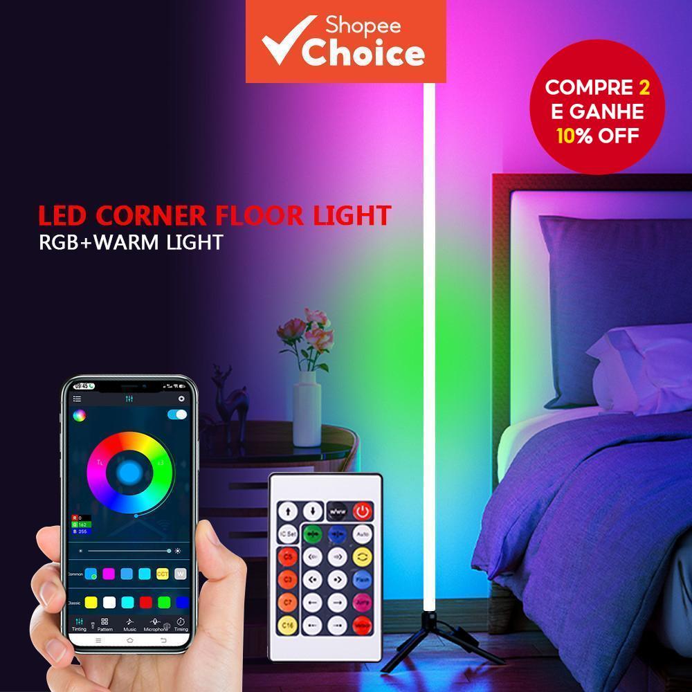 Luz De Chão RGB USB 5V Indução De Som Smart Phone APP Controle Remoto Canto De Lâmpada Nórdica