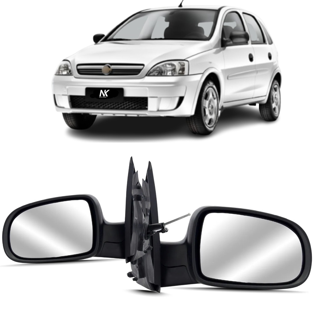 Par/Un Retrovisor Corsa Montana 2002 2003 á 2012 4 Portas Com Controle