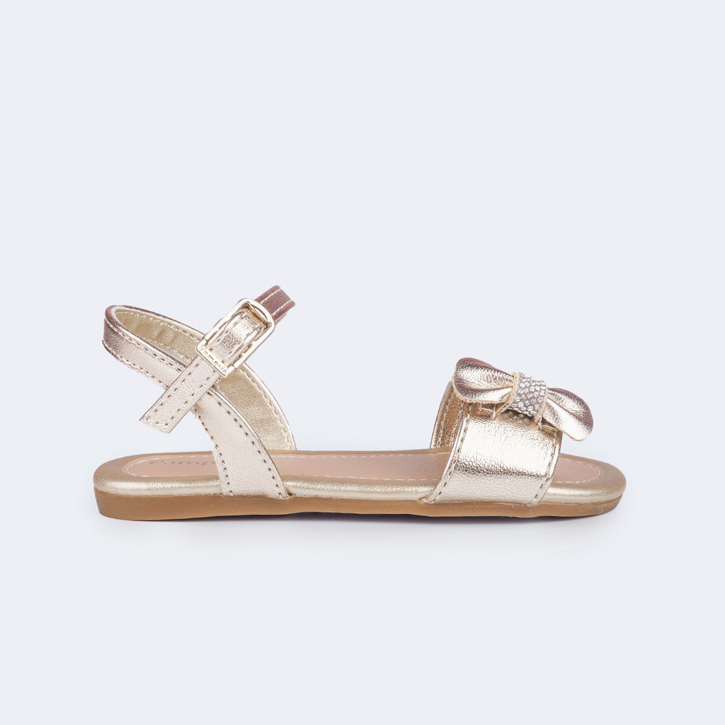 Sandália Infantil Pampili Mili Manta de Strass Dourada Pampili em Oferta na Shopee