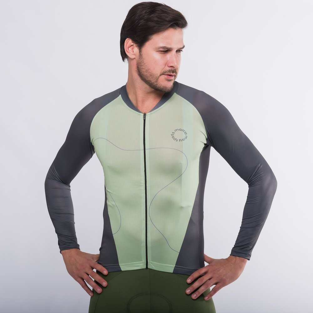 Camisa Ciclismo Masculino Sport Manga Longa UV50+ Mista | Marcio May Sports