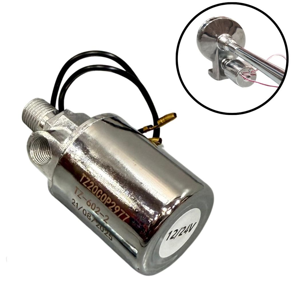 Válvula Elétrica Para Buzina Maritima A Ar 12v/24v Bivolt