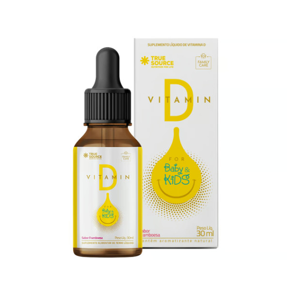 Vitamina D Gotas Framboesa 30ml True Source