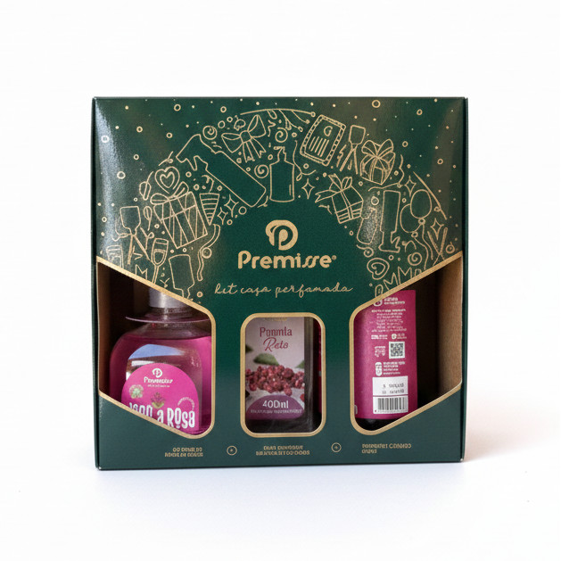 Kit Presente Difusor, Sabonete e Aromatizante  Pimenta Rosa - Premisse