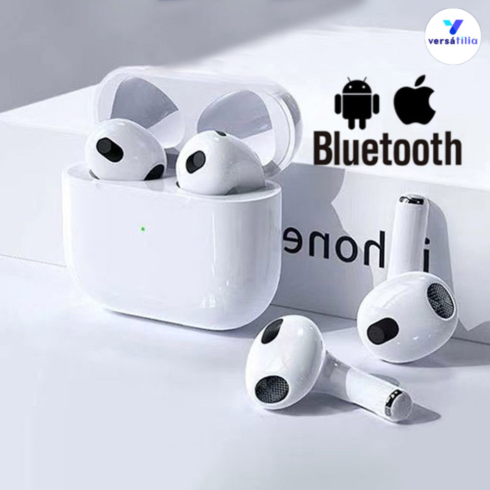 Pro 4s TWS/i12 TWS Fone de ouvido sem fio Inpods 3 Bluetooth 5.0 Esportes Água à prova d'água adequado para iP em Oferta na Shopee