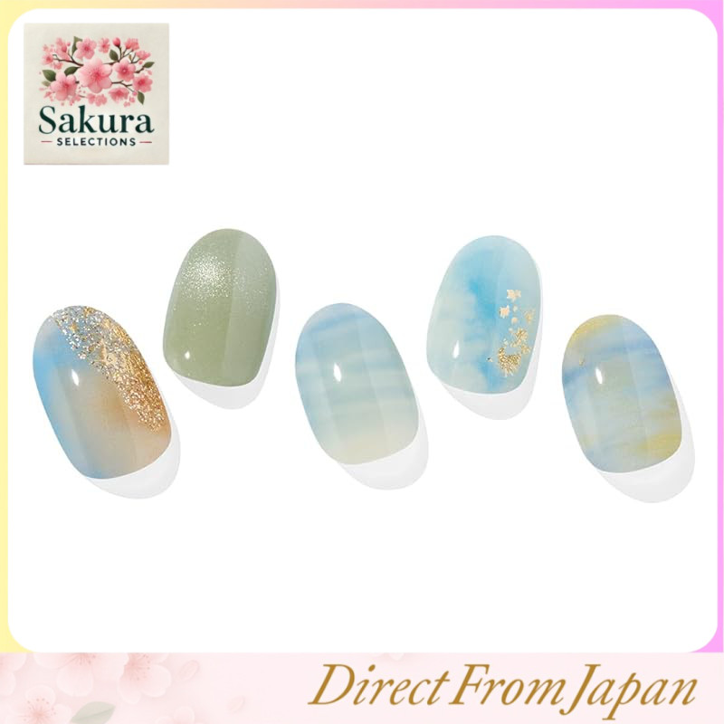 Tiras De Unhas De Gel Semicured Oficiais ohora-Adesivos De Fácil Aplicação Para Lâmpadas UV/LED , Qualidade De Salão , Designs De Longa Duração , Incluindo Estilos De Cromo , Magnético , Concha E Mármore