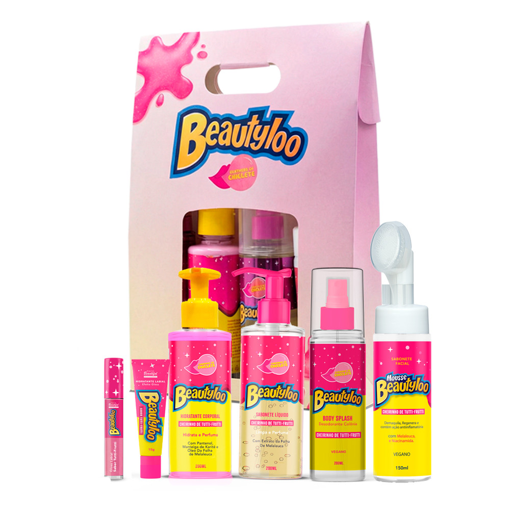 Kit Combo Skincare e Banho Para Presente Com Body Splash Beautyloo Face Beautiful em Oferta na Shopee