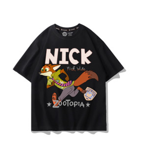 Camiseta Masculina Casual E Moderna, Em Puro Algodão, Com Estampa Do Nick Wilde De Zootopia em Oferta na Shopee