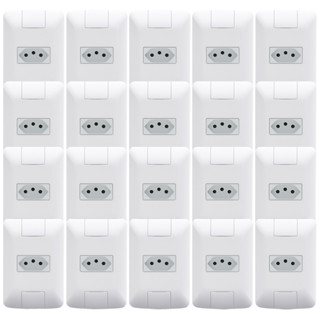 Kit 20 Conjunto Tomadas 4x2 Embutir 2P+T 10 A 250 V Linha Aria Tramontina em Oferta na Shopee