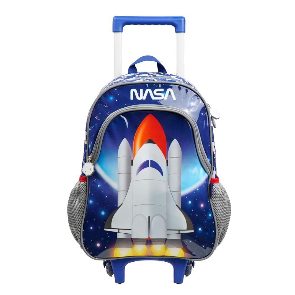 Mochila de Rodinhas Masculina Foguete Nasa Azul Escuro em Oferta na Shopee
