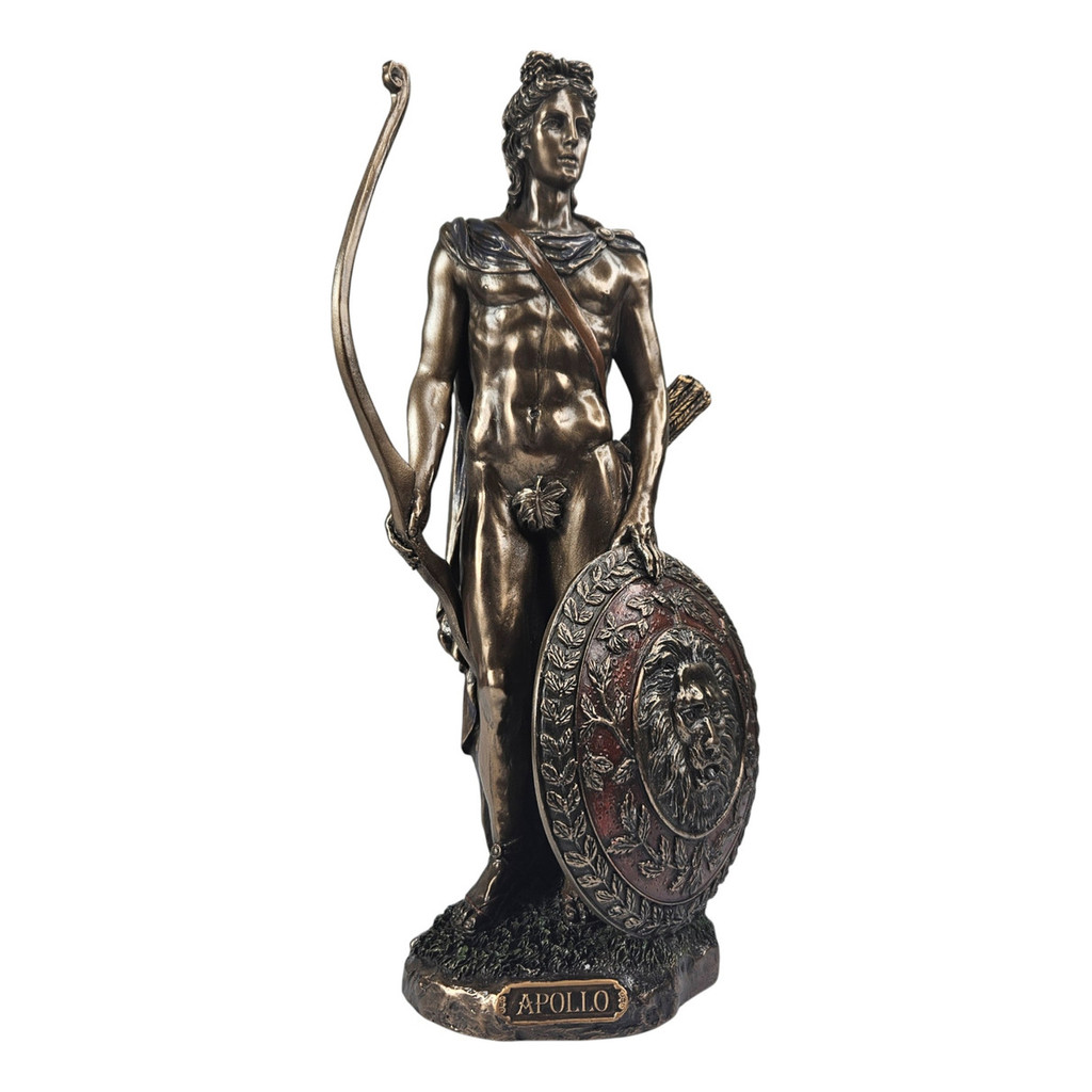 Estátua Apollo Deus Grego Em Resina Decorativa