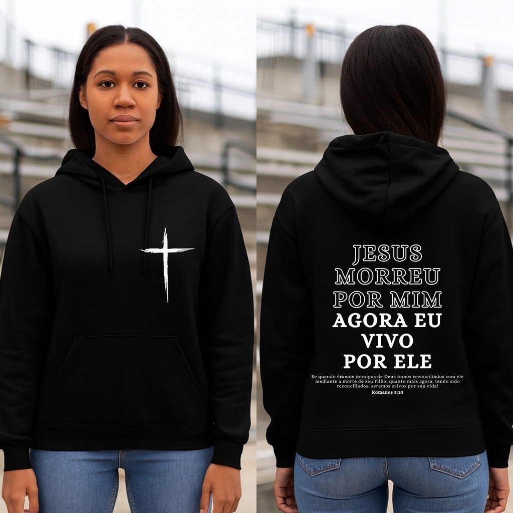 Moletom Canguru Com Capuz e Bolso Blusa de Frio 100% Algodão Confortável Versátil Flanelado Quentinho