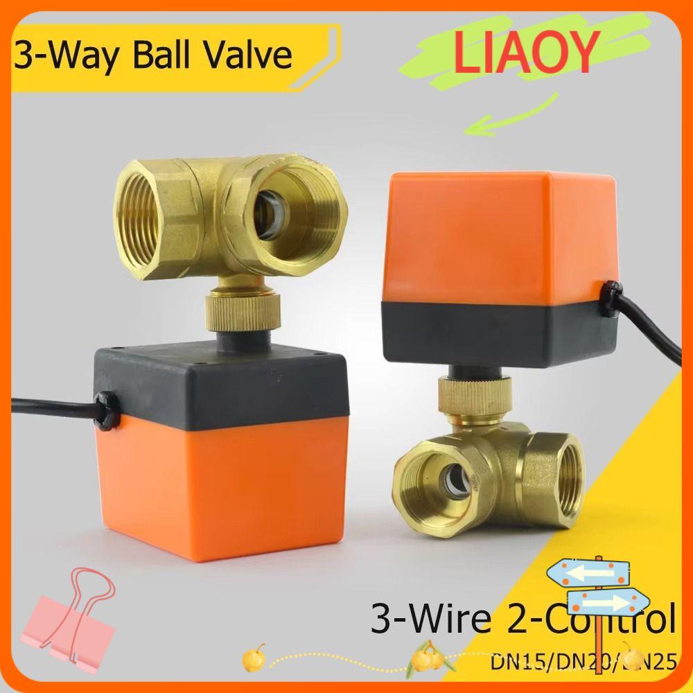 LIAOYING 1 Unidade De Válvula De Esfera Elétrica , Solenóide De 2 Vias DN15/DN20/DN25 , Atuador Latão De 1/2 " 3/4 " 1 "