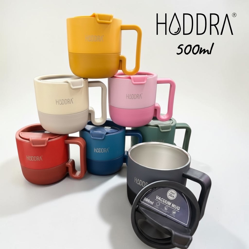 Copo Térmico Mug Caneca 500ml Personalizado Inox com Tampa e Alça Café Chá Viagem Retrô Coloridos