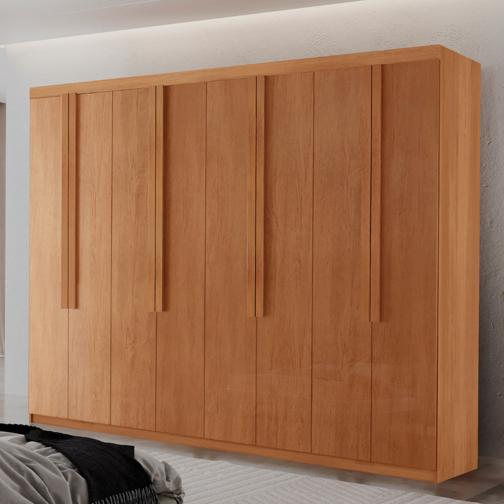 Guarda Roupa Casal Avant MDF com 8 Portas 4 Gavetas Moderna Mobília