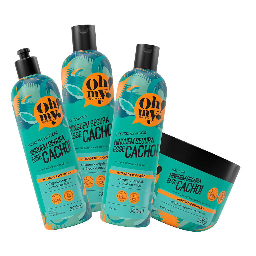 Kit Ninguém segura esse cacho! 300ml Oh My (5 itens) | Nutrição e definição pra cabelos cacheados