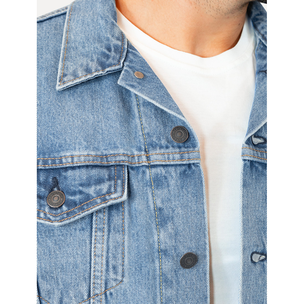 Jaqueta Levis Jeans Masculina Trucker Stonewash Clara Original · foto 2