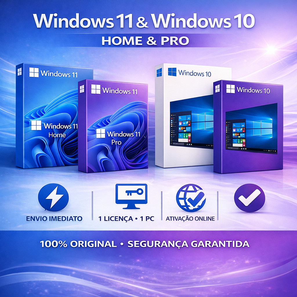 Licença Serial Chave Key Windows 10/11 Pro/Home + Nota Fiscal + Ativa Onlinr + Reinstalavel + Partner Autorizado