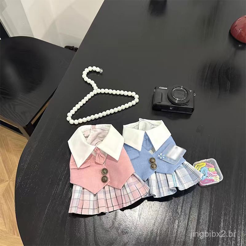 Uniforme escolar leve de primavera para filhotes, estilo JK, para cães de estimação como Maltês, Yorkshire, Shih Tzu e B