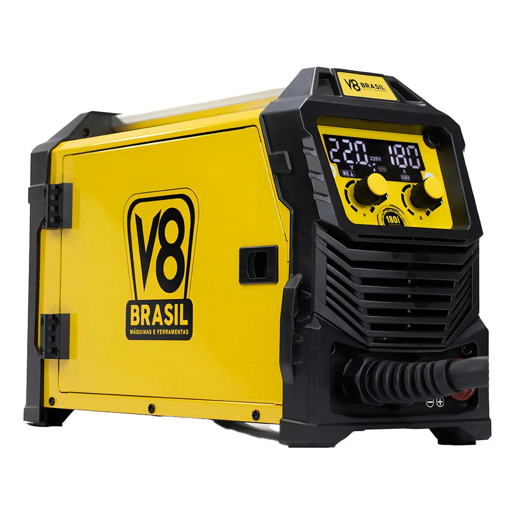 Máquina De Solda Inversora Multiprocessos Eletrodo Revestido Mig/mag Tig Bivolt Multi 180i V8