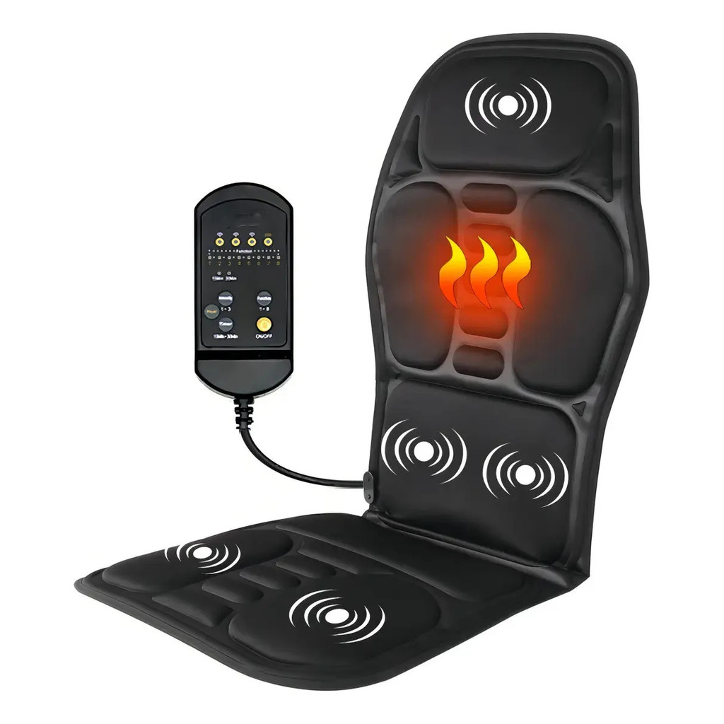 Assento Massageador Costas Pescoço Com Aquecimento Portátil