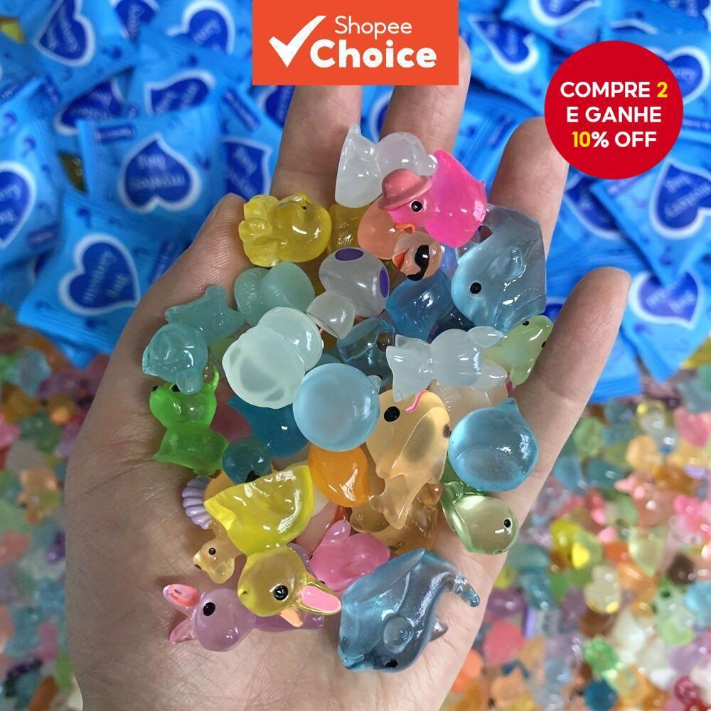 32/100PCS Bolsas Surpresa de Animais Luminosas - Mini Brinquedos Colecionáveis, Para Enfeites de Meia de Natal