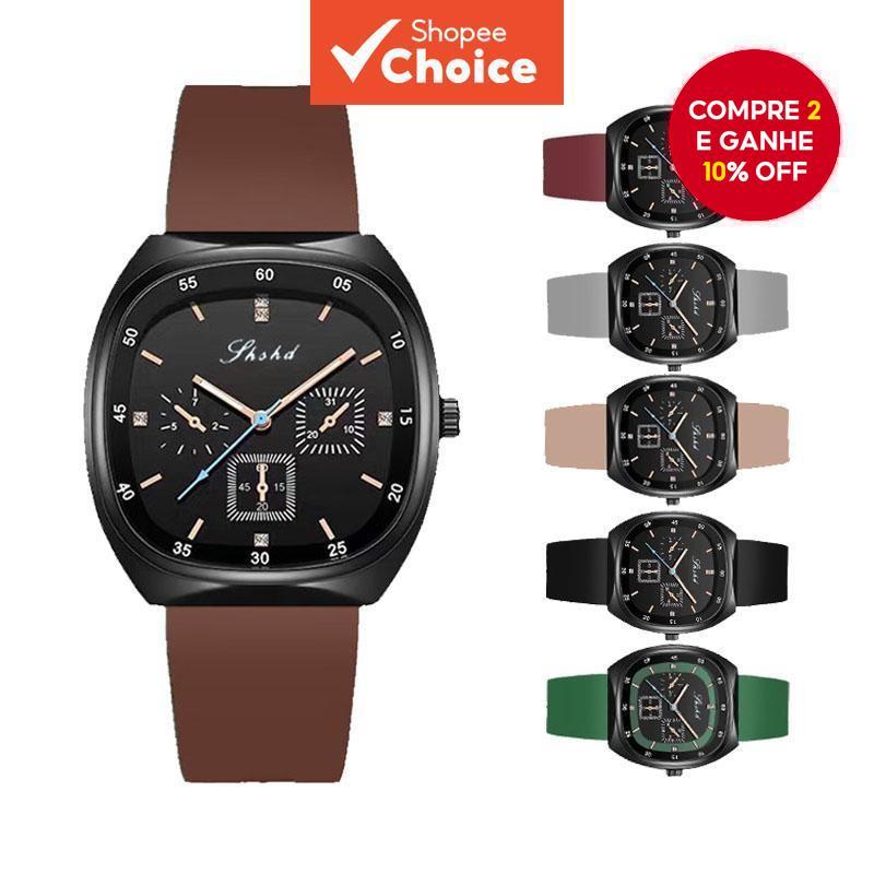 Relógio Vintage Coreano Elegante , Quartzo Dourado Com Pulseira De Silicone , Conjunto Perfeito Para Presente Feminino em Oferta na Shopee