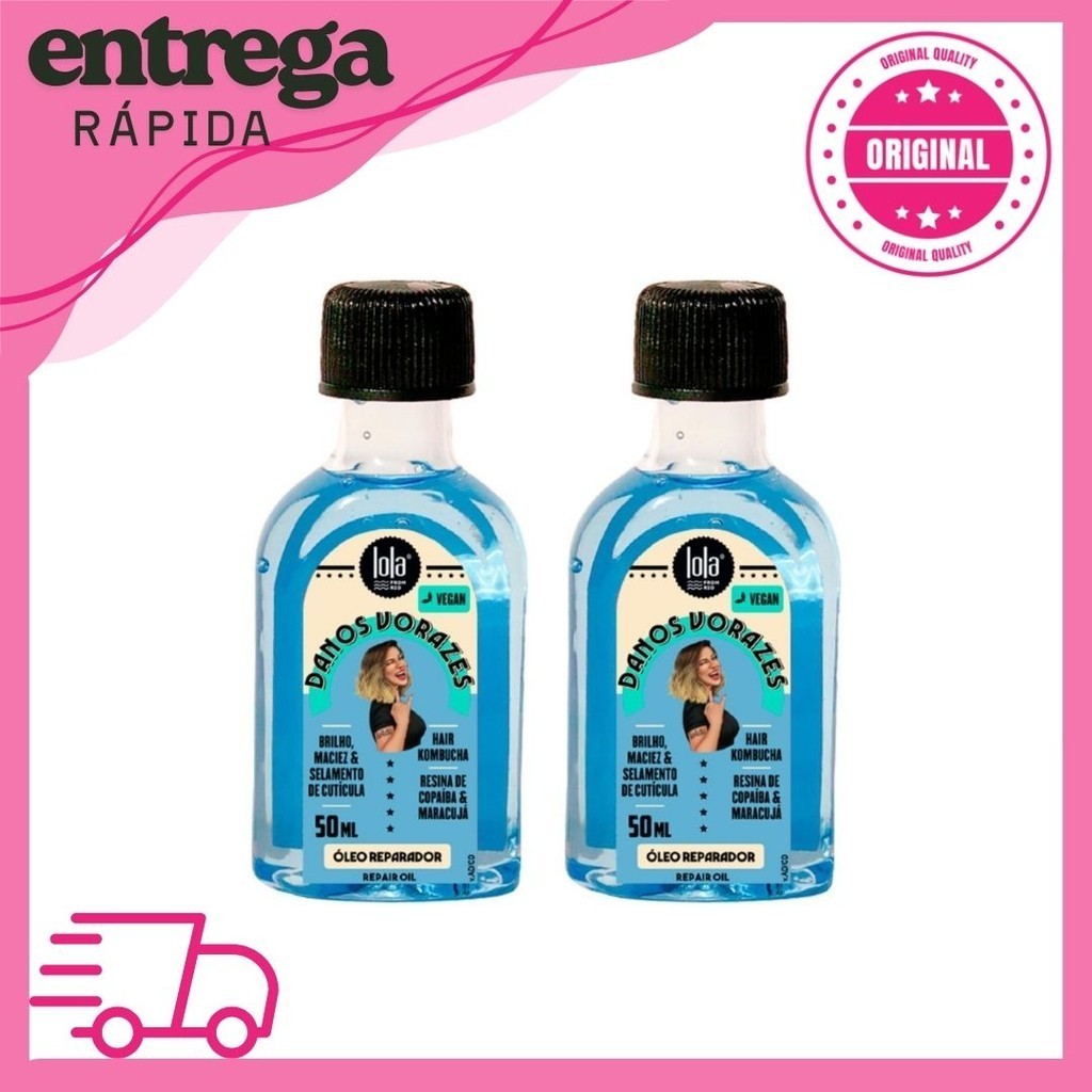 Kit com 2 Unidades do Óleo Reparador Danos Vorazes Lola Cosmetics em Oferta na Shopee