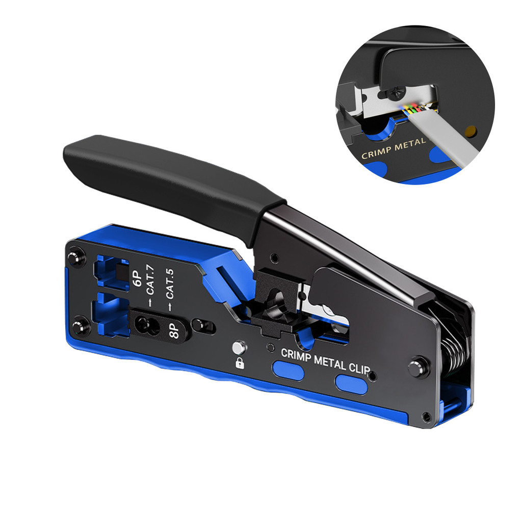 Alicate de Crimpagem RJ45 Vazado e Normal Rj11 Cat5e Cat6 Cat7 Profissional