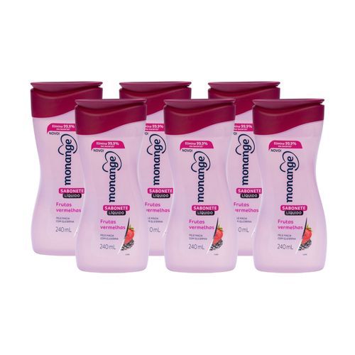 Kit Sabonete Líquido Frutas Vermelhas 240ml - 6 unidades em Oferta na Shopee