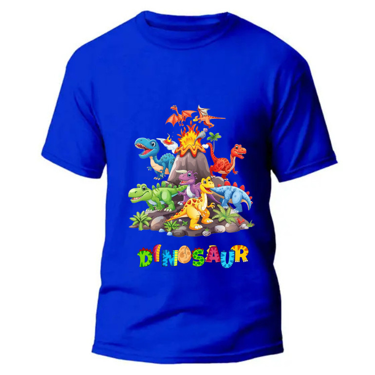 Camiseta Infantil Dinoussauro Estampada-Camisa Divertida Unissex,100%algodão,confortavel e Estilosa