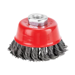ESCOVA TIPO COPO ACO CARBONO TORCIDA ROSCA M14 75MM 1PC MTX