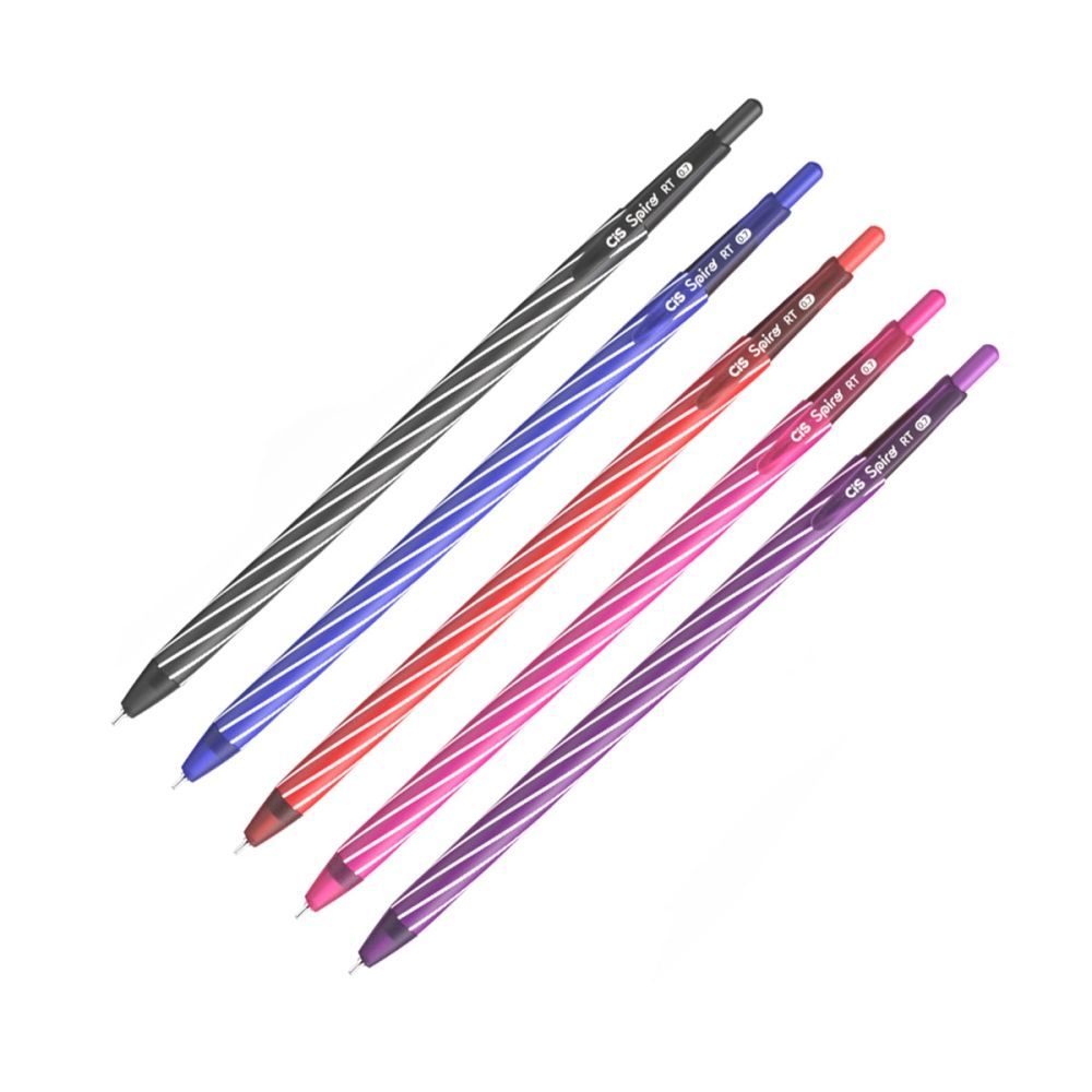 CANETA ESFEROGRÁFICA CIS SPIRO RT 0.7 RETRATIL em Oferta na Shopee