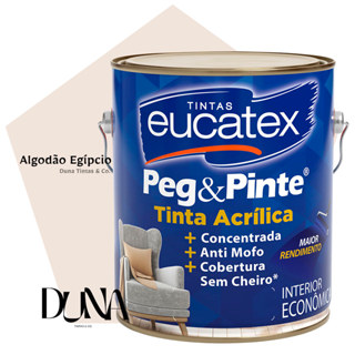 Tinta Antimofo Algodão Egípcio Peg e Pinte Eucatex 3,6L em Oferta na Shopee
