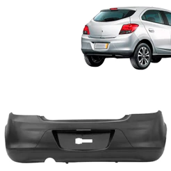 Parachoque Traseiro Onix Ls Lt Ltz 2012 2013 2014 2015 2016 Joy até 2018 Preto Liso Parcial