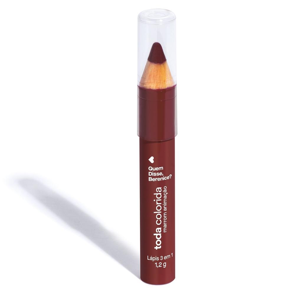 Quem Disse, Berenice? Lápis 3 Em 1 Marrom Animação 1,2g em Oferta na Shopee