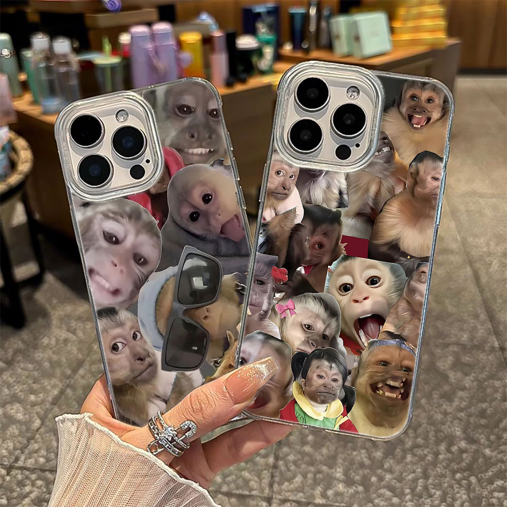 Capinha Capa Para iPhone 17 Ar 13 11 12 14 15 16 Plus Pro Max XR Macaco De Silicone Anti-Impacto em Oferta na Shopee