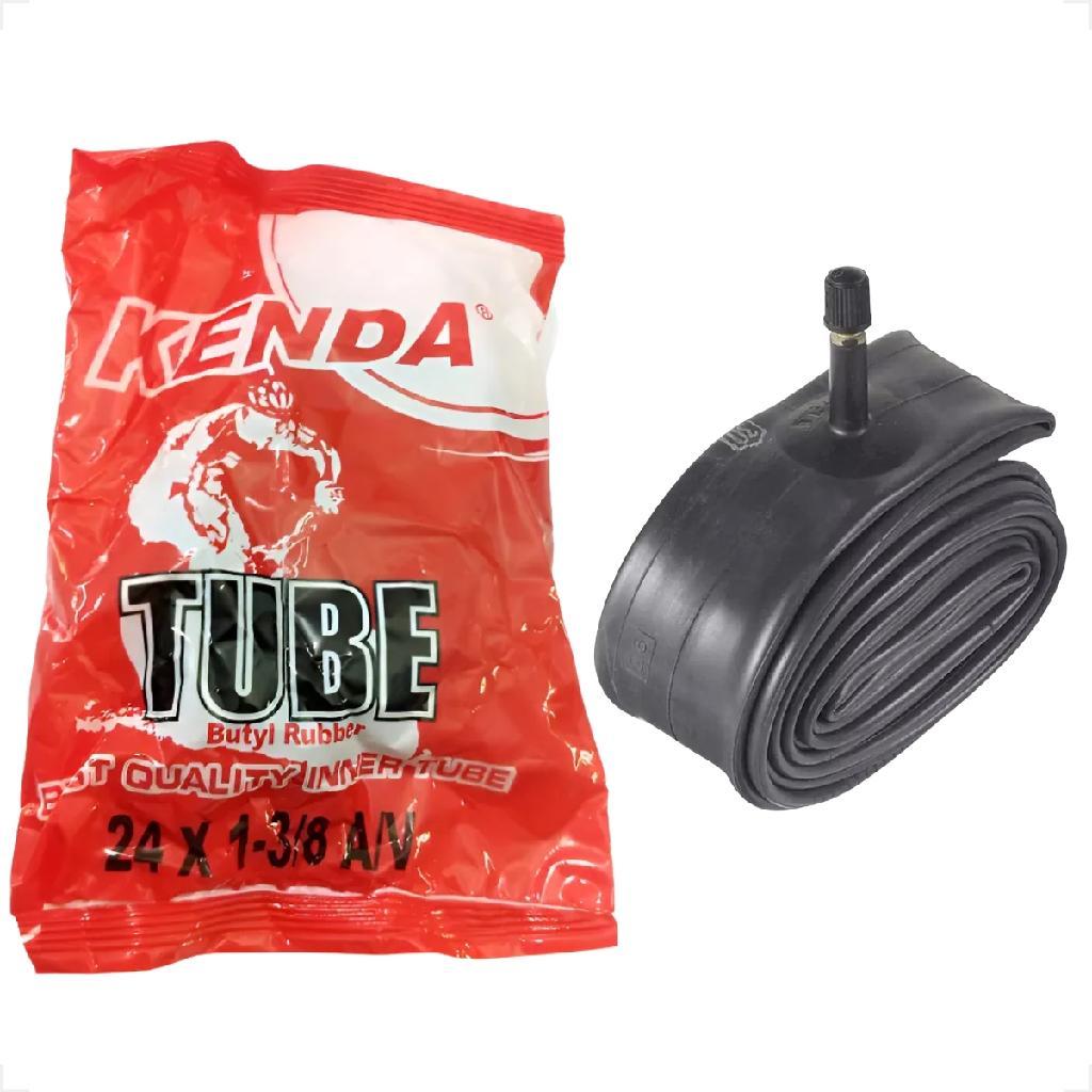 Camara de Ar Kenda Aro 24 x 1.3/8 Cadeira de Rodas Fina Valvula Grossa Americana Schrader 35mm Butyl