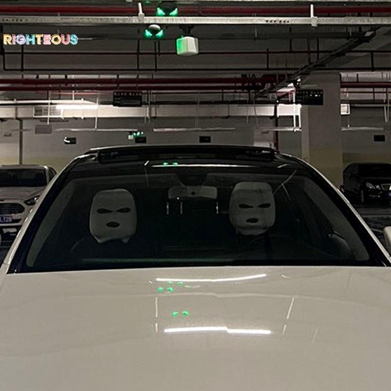 Rightrous Universal Assento De Carro Encosto De Cabeça Capa Balaclava 3 Buracos Completa Halloween Natal Engraçado Decor