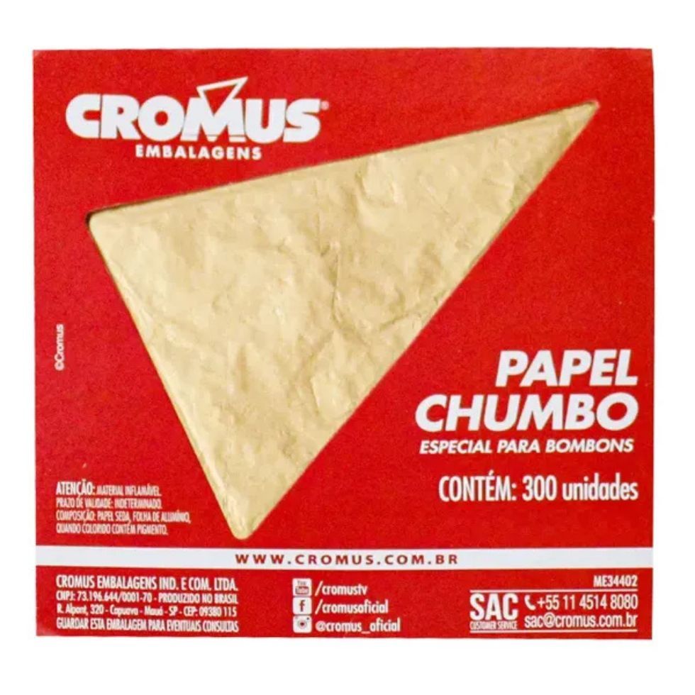 300 Papel Chumbo 10x9,8cm Champanhe Liso Cromus em Oferta na Shopee