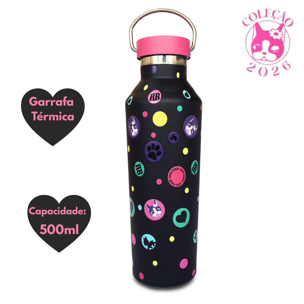 Garrafa Térmica 500ml Rebecca Bonbon- Modelo:Bottle Color-Pt em Oferta na Shopee