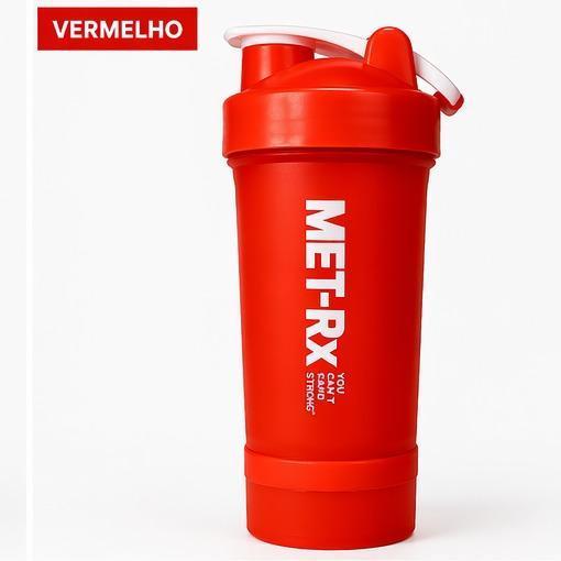 COQUETELEIRA VERMELHA 700ML SHAKER FITNESS  NÃO VAZA | BPA FREE | IDEAL PARA WHEY E ACADEMIA