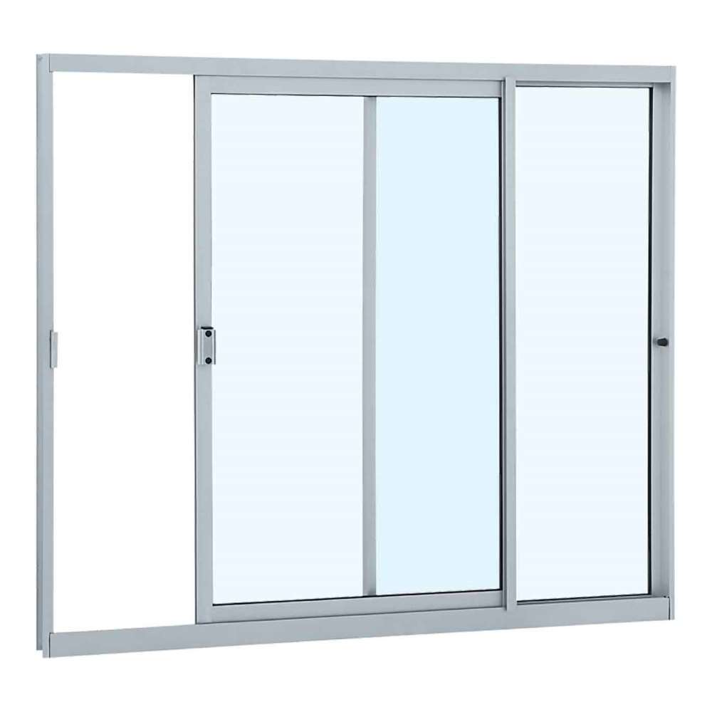 Janela de Correr em Alumínio 100 x 120 x 4,74 cm 2 Folhas Direita Alumifit Sasazaki
