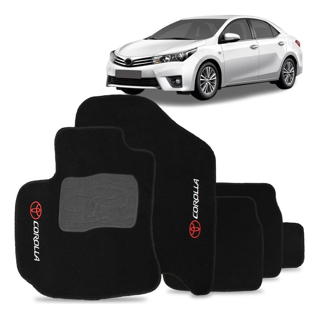 Jogo de Tapete Corolla 2014 2015 2016 2017 2018 2019 Carpete 5 peças