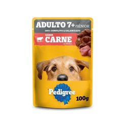 Ração Úmida Pedigree Sachê Carne ao Molho para Cães Adultos Sênior 7 Anos 100 g